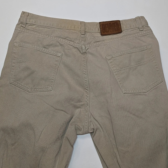 Vintage Denver Hayes Mens Cream Work Jean Pants 36/34 Straight Leg - Picture 7 of 11